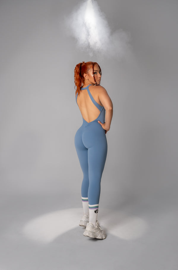 Cosmos Jumpsuit - Slate Blue