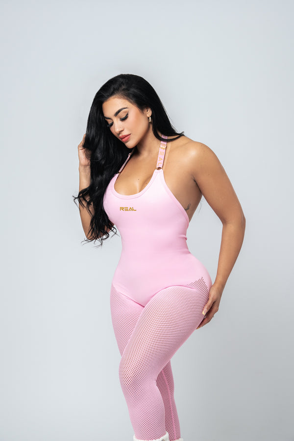 Cotton Candy Halter Jumpsuit - Cotton Candy