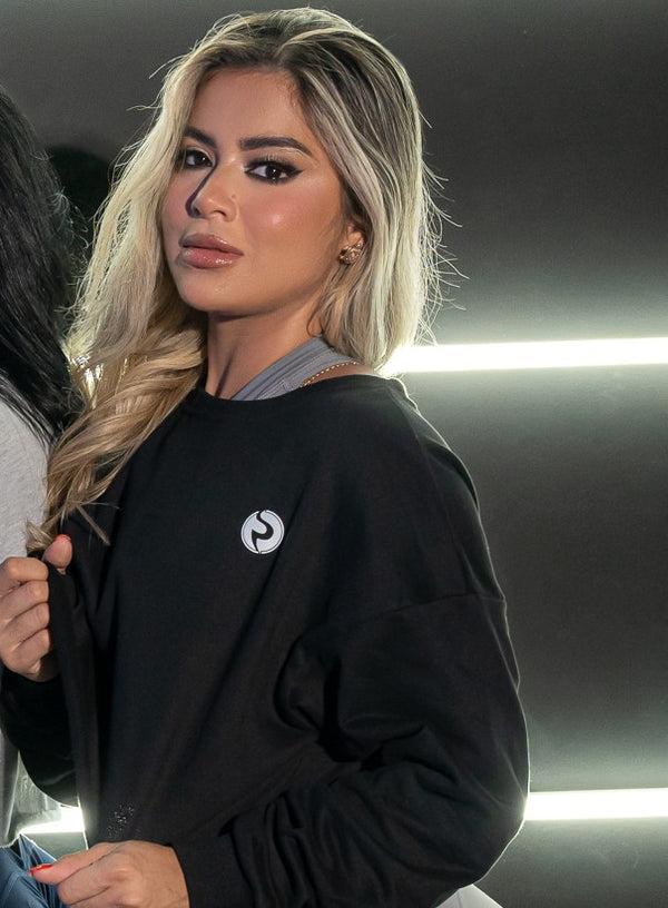 Essential Cropped Sweatshirt - Black