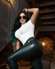 Faux Leather Legging