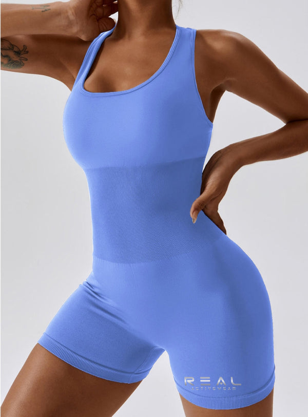 Real Signature Romper - Light Blue