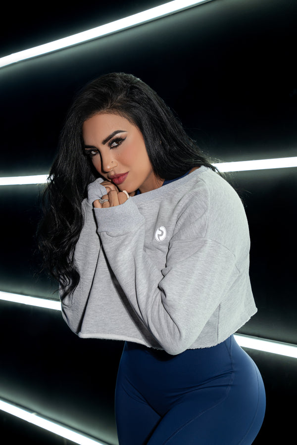 Essential Cropped Sweatshirt - Ash