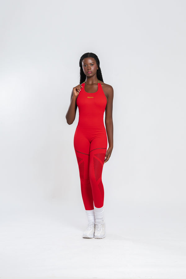 Dream Jumpsuit - Cherry Red
