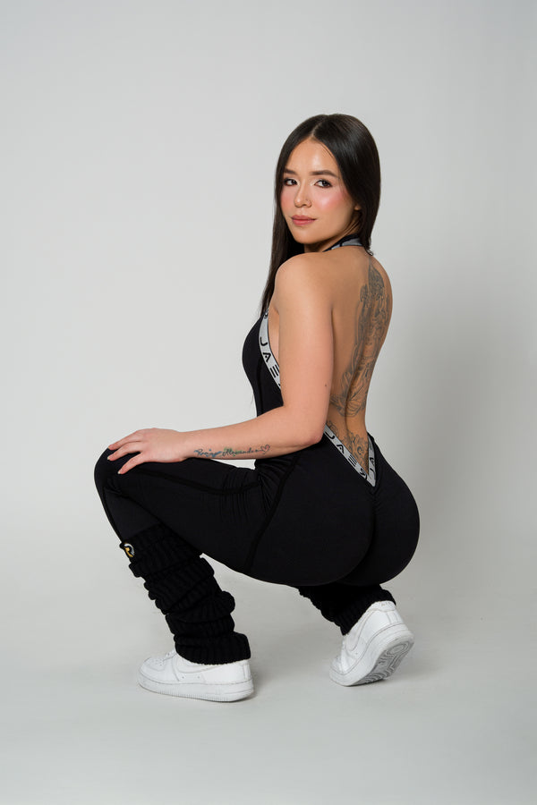 Line Halter Jumpsuit - Onyx