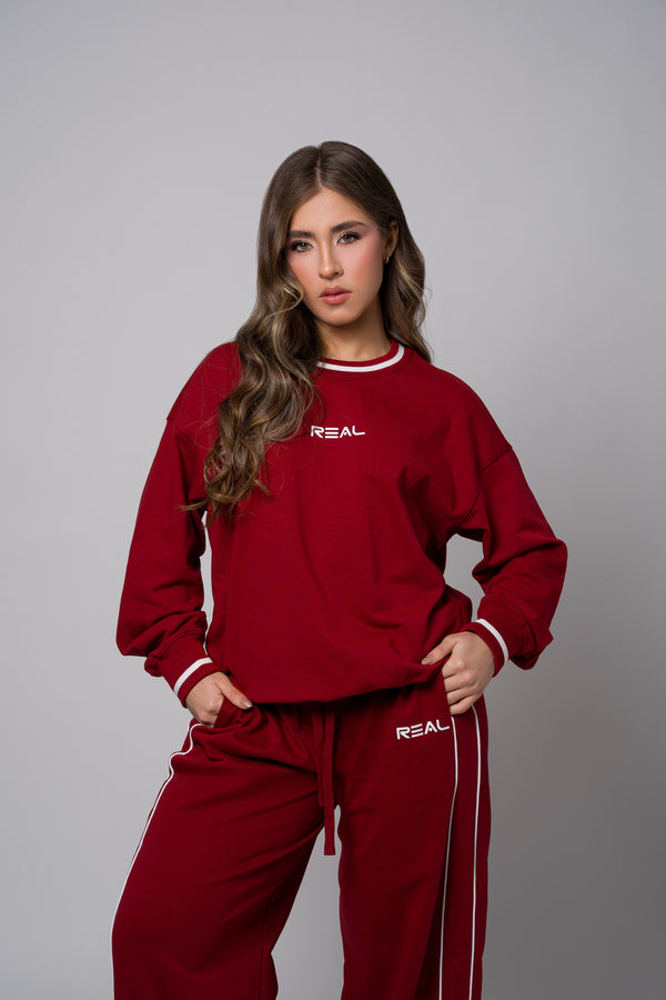 Elevate Crewneck - Dark Cherry