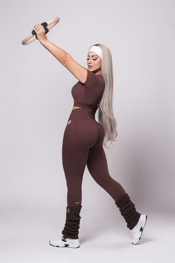 Real Activewear Curve Legging - Espresso