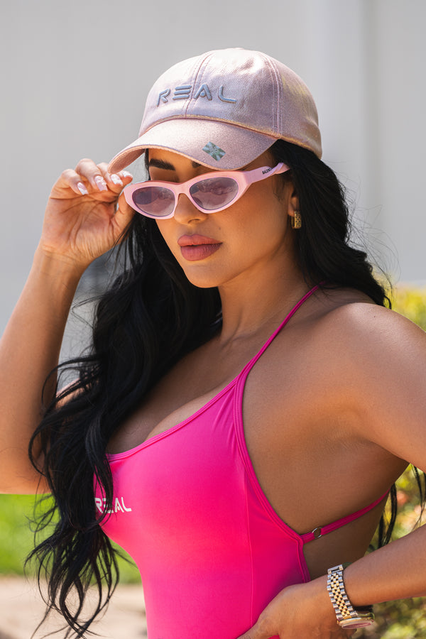 Real Activewear Hat - Pink Metallic