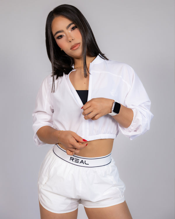 Breeze Crop Jacket - White