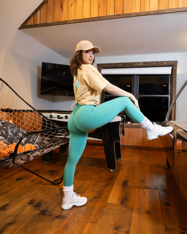 Two Tone Seamless Legging - Mint
