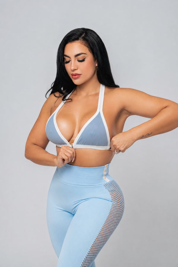 Sugar Kiss Sports Bra - Sky Blue