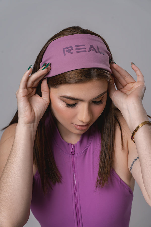 Real Fit Headband Classic (10cm) - Plum