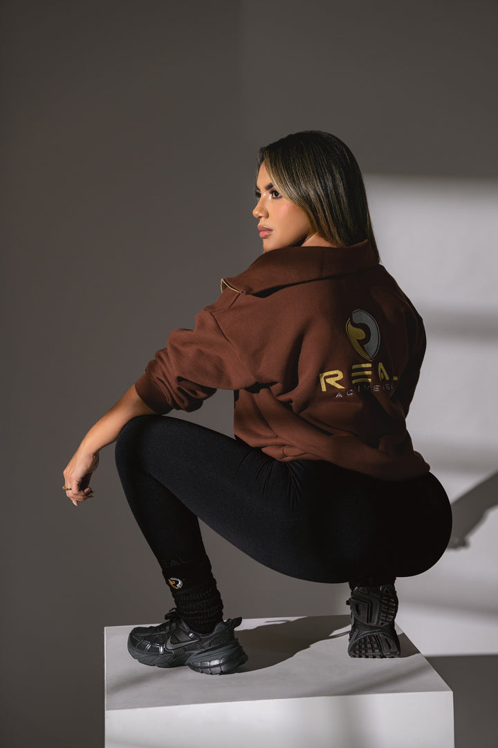 Real Half Zip-Up Pullover