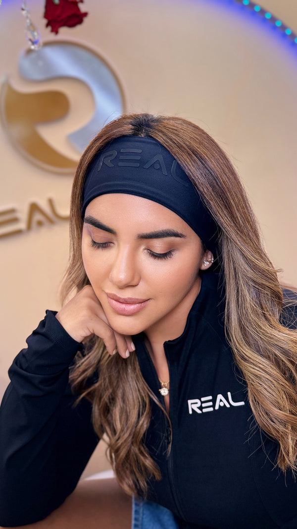 Real Fit Headband - Sleek Edition (6.5 cm) - Onyx