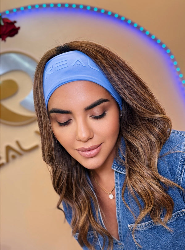 Real Fit Headband - Sleek Edition (6.5 cm) - Blue