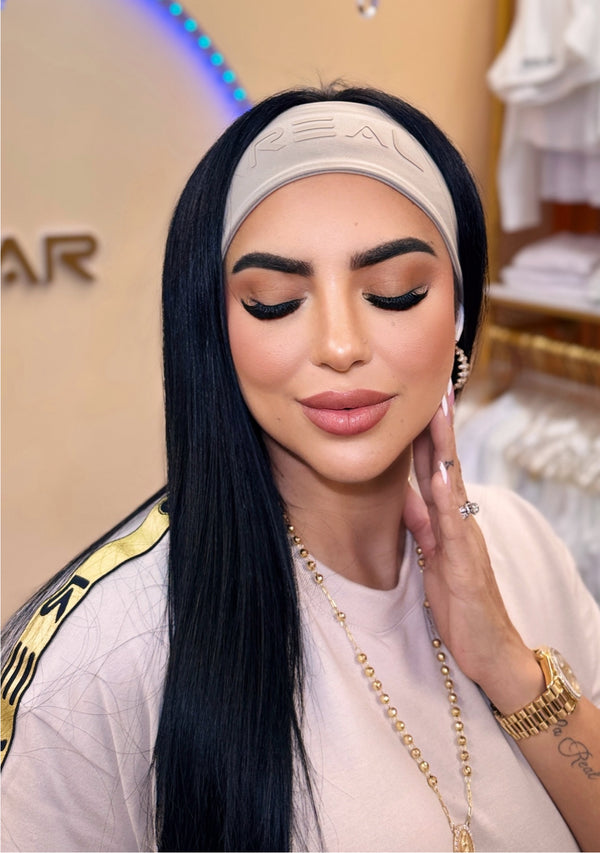 Real Fit Headband - Sleek Edition (6.5 cm) - Beige