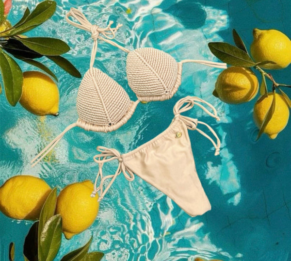 Macramé Mirage Bikini - Beige