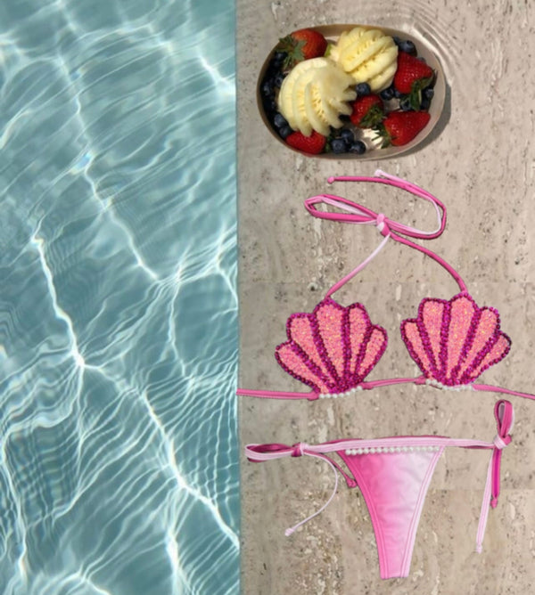 Goddess Shell Bikini - Hot Pink and Pink