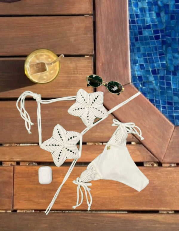 Boho Star Bikini - White